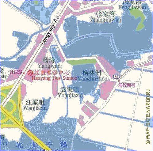 mapa de Wuhan