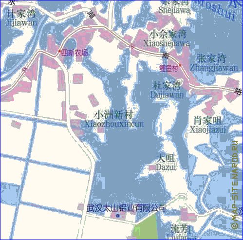 mapa de Wuhan