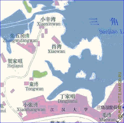 mapa de Wuhan