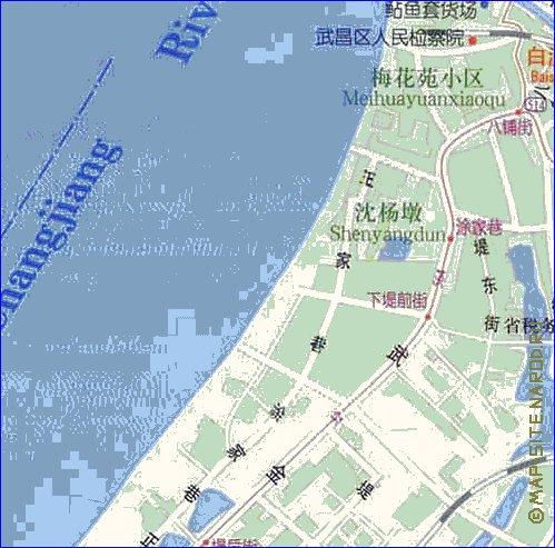 mapa de Wuhan