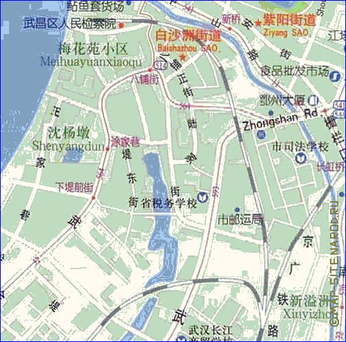 mapa de Wuhan