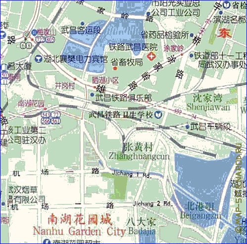 mapa de Wuhan