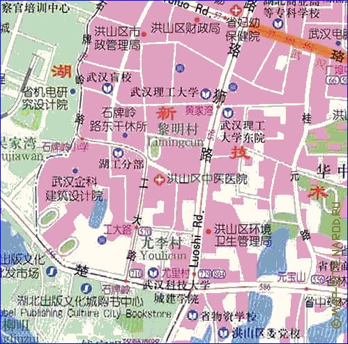 mapa de Wuhan