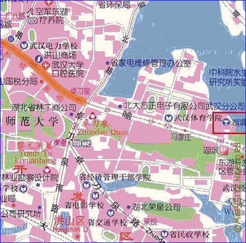 mapa de Wuhan