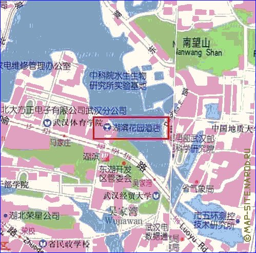 mapa de Wuhan