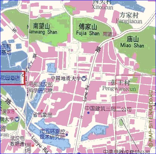 mapa de Wuhan