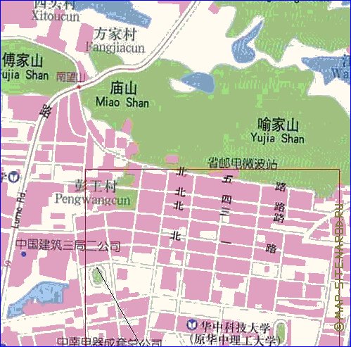 mapa de Wuhan