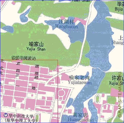 mapa de Wuhan