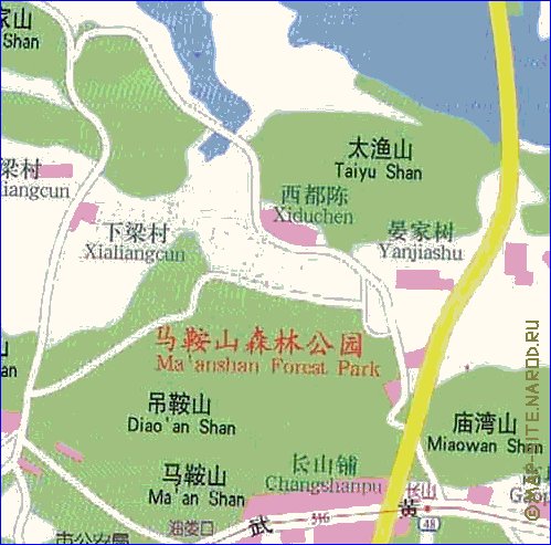 mapa de Wuhan