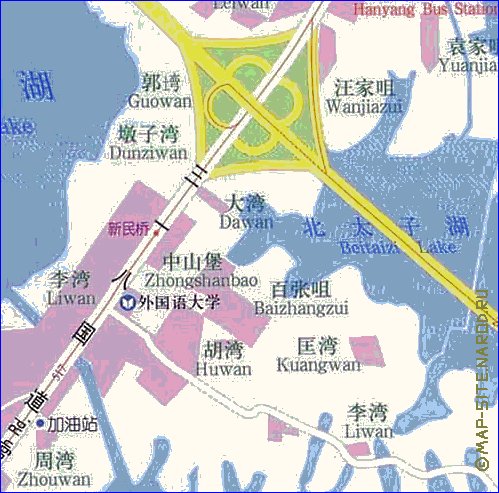 mapa de Wuhan