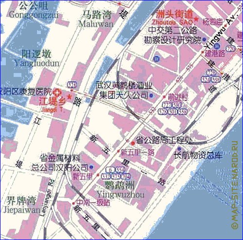 mapa de Wuhan