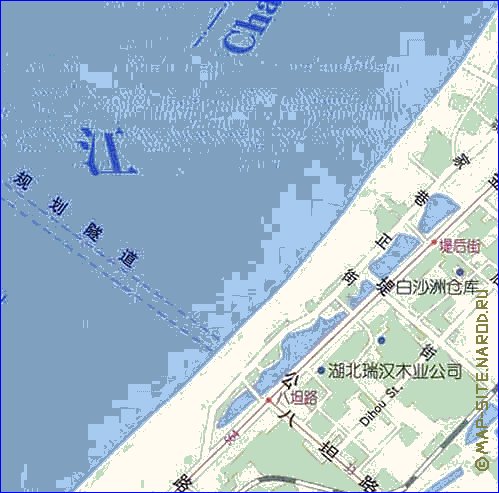 mapa de Wuhan