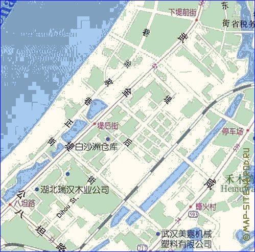 mapa de Wuhan