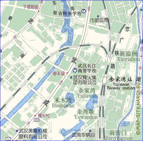 mapa de Wuhan