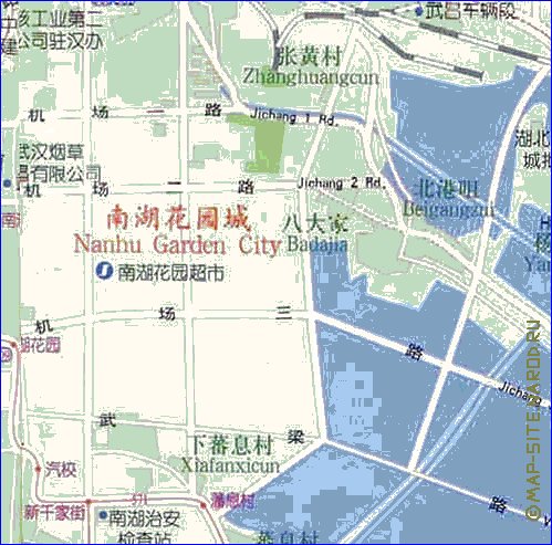 mapa de Wuhan