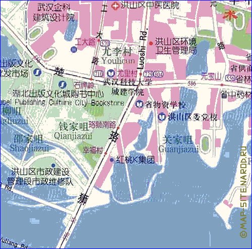 mapa de Wuhan