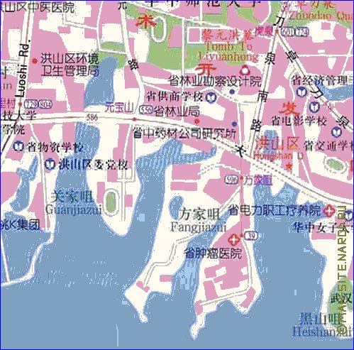 mapa de Wuhan