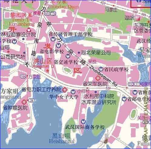 mapa de Wuhan