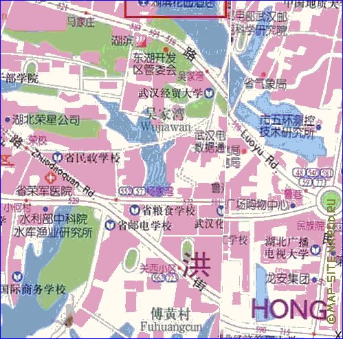 mapa de Wuhan