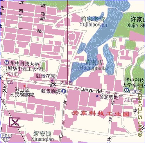 mapa de Wuhan