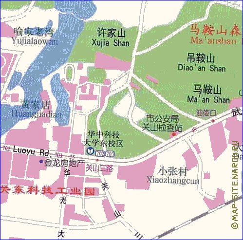 mapa de Wuhan