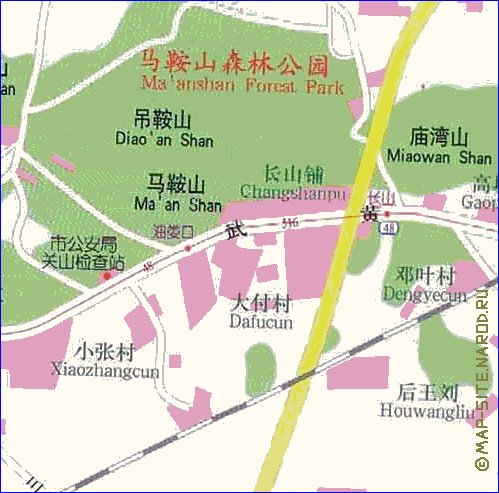 mapa de Wuhan