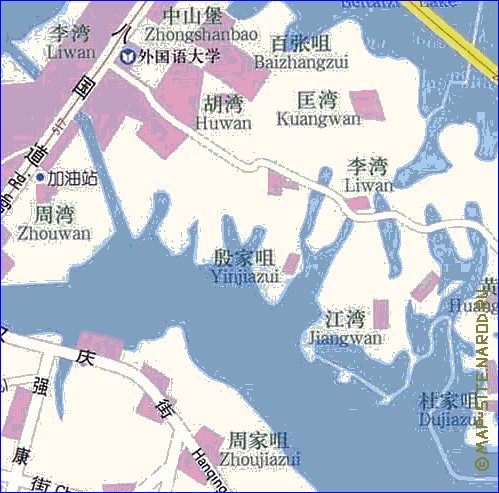 mapa de Wuhan