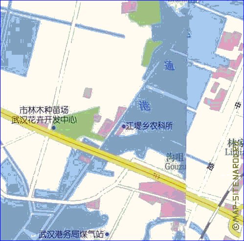 mapa de Wuhan