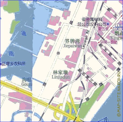 mapa de Wuhan