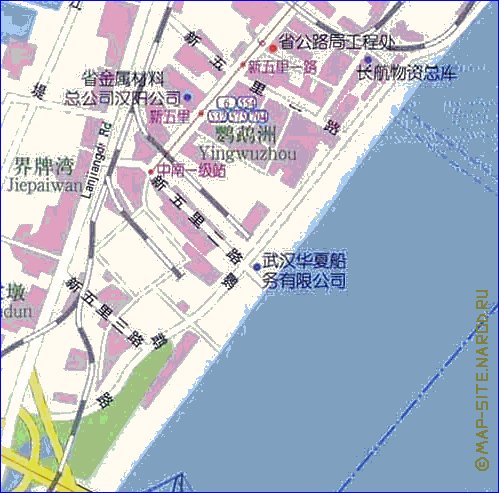 mapa de Wuhan