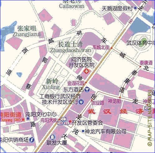 mapa de Wuhan