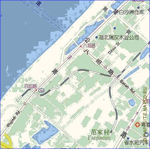 mapa de Wuhan