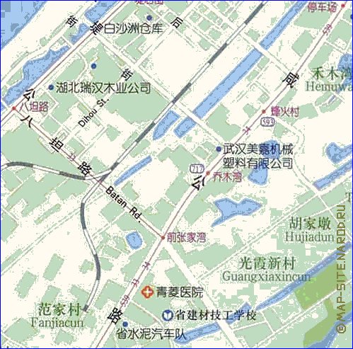 mapa de Wuhan