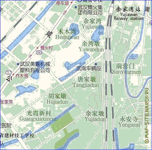 mapa de Wuhan