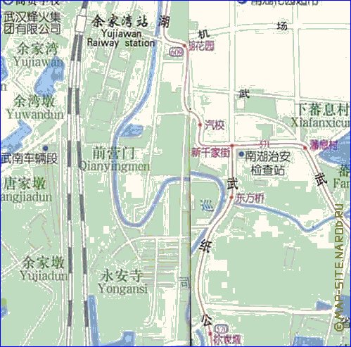 mapa de Wuhan