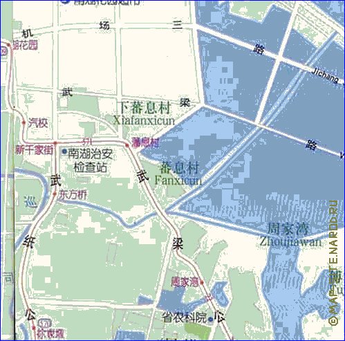 mapa de Wuhan