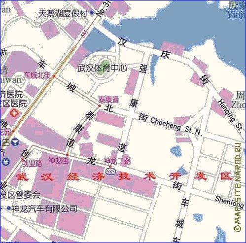 mapa de Wuhan