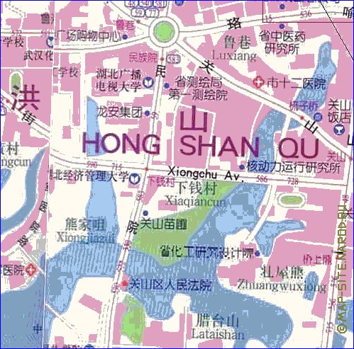 mapa de Wuhan