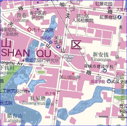 mapa de Wuhan