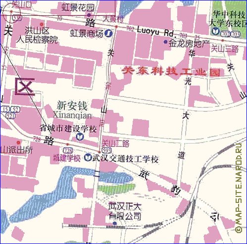 mapa de Wuhan