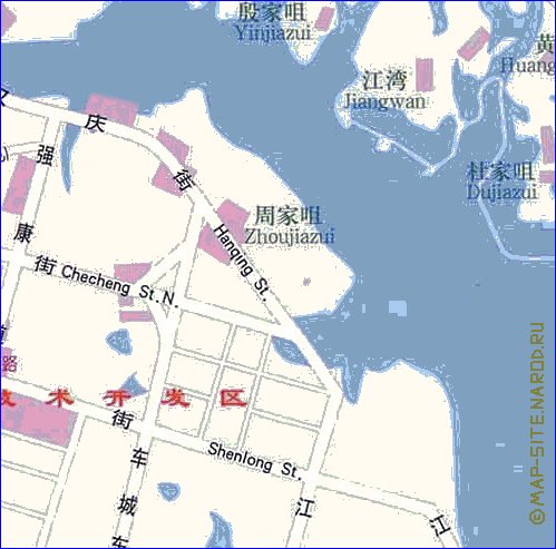 mapa de Wuhan