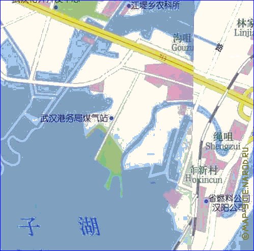 mapa de Wuhan