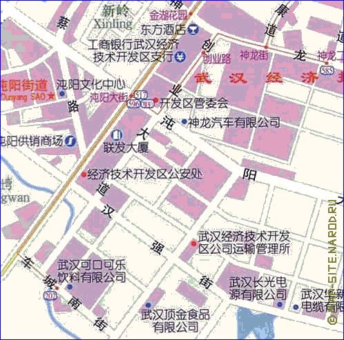 mapa de Wuhan