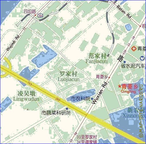 mapa de Wuhan