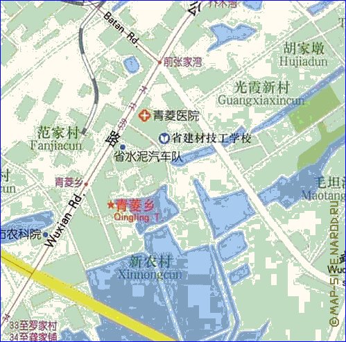 mapa de Wuhan