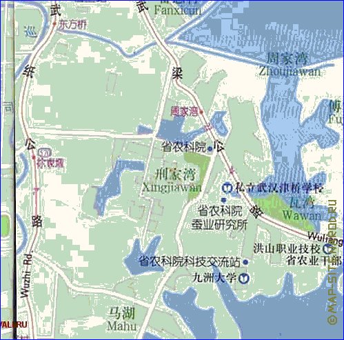 mapa de Wuhan