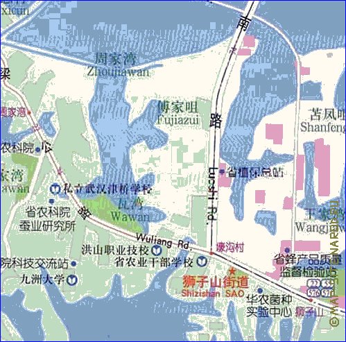 mapa de Wuhan