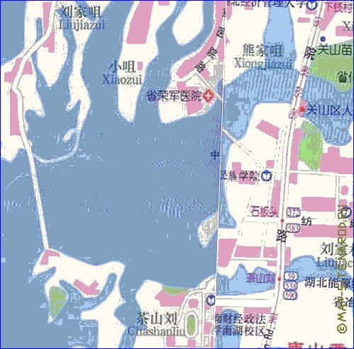 mapa de Wuhan