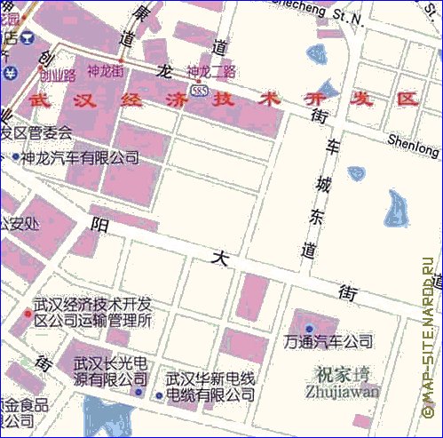 mapa de Wuhan