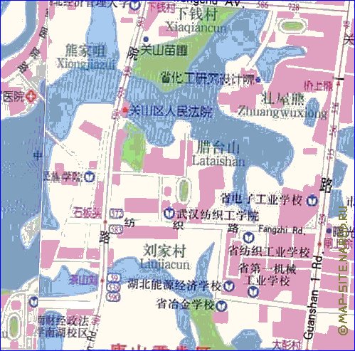 mapa de Wuhan